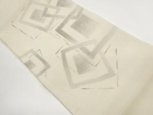  紗 金彩幾何学模様袋帯